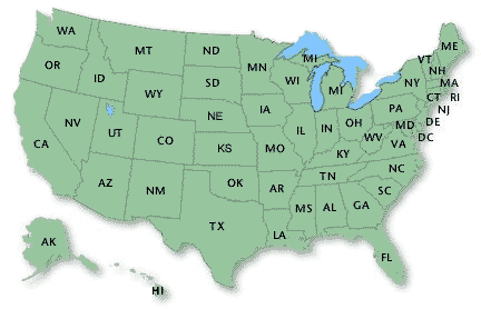 Mapa de Estados Unidos