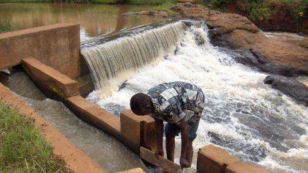 Water from a fast flowing tributary of the Tungu River generates electricity (Photo: Practical Action)