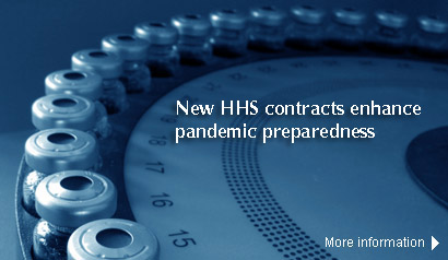 New HHS contracts enhance pandemic preparedness. Learn More.