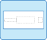 Illustration of The address, return address, and postage all on the same side of the envelope.