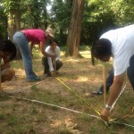 Urban Archeology Corps participants work at Fort Mahan