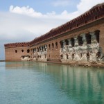 Deteriorating wall at Fort Jefferson, Dry Tortugas National Park, which raises questions of how to balance repair costs with projected sea level rise and fewer but more intense hurricanes and tropical storms.