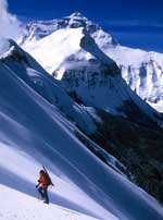 Climber on Mt. Everest