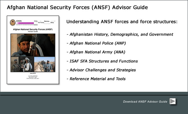 ANSF Advisor Guide