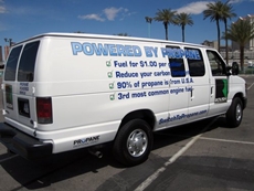 Photo of converted to run on propane.