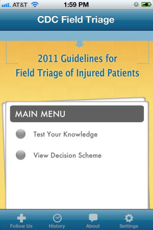 Field Triage smartphone application