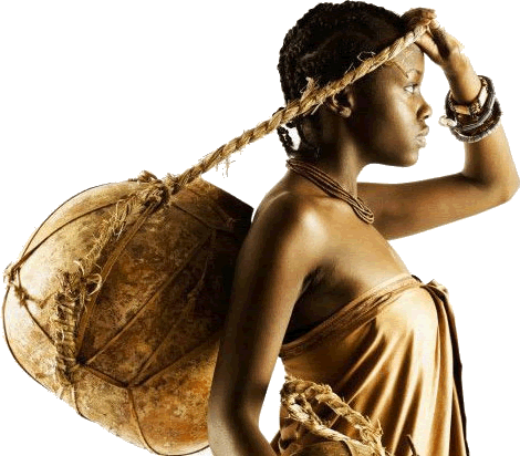 African lady with drum