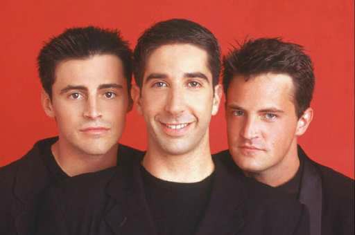 A file photo from 1995 shows sitcom cast members Matt LeBlanc, from left, David Schwimmer and Matthew Perry.