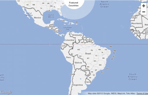 Map of Latin America and the Caribbean