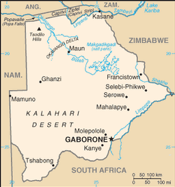 Map of Botswana