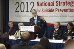 Army Secretary John McHugh speaks during the National Strategy for Suicide Prevention...