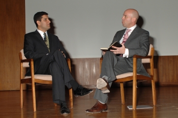 Kundra and Marcus, seated 