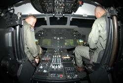 MH-60R cockpit flight simulator.