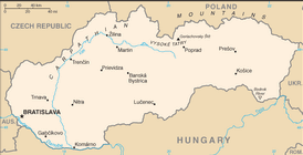 Map of Slovakia