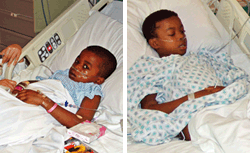 Malaria sent Ridhwan and Mohammad Adisa to the hospital.