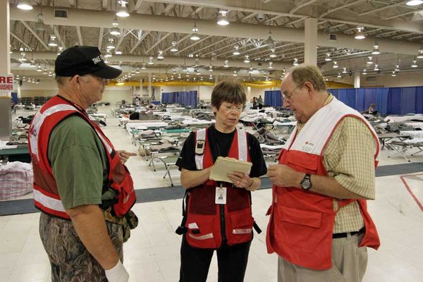 inside red cross shelter