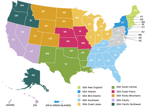 image map for regional offices