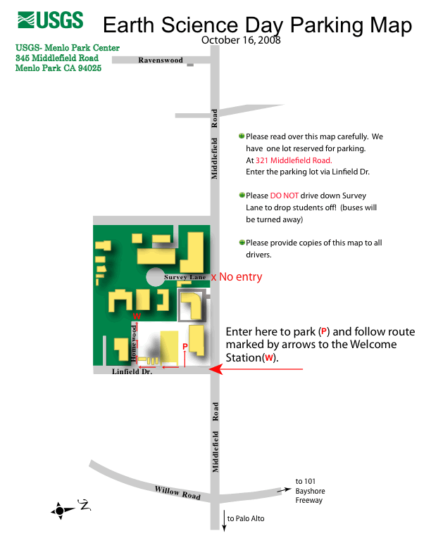 parking map showing limited parking for the event