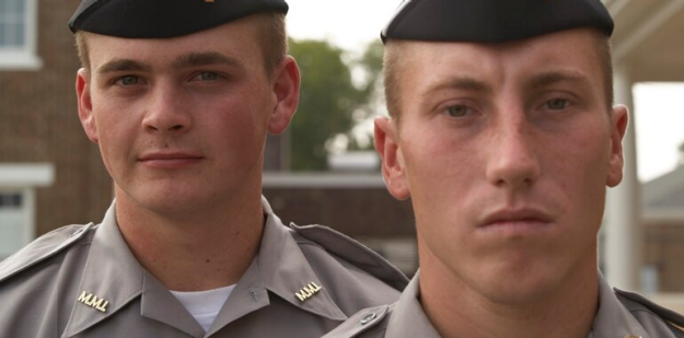 Uniformed cadets