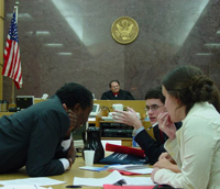 Students in the courtroom