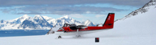 Twin Otter airplane at British station