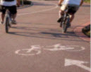 People riding bikes