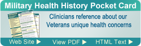 Military Health History Pocket Card