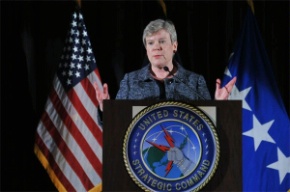 Date: 08/09/2012 Description: Acting Under Secretary for Arms Control and Verification Rose Gottemoeller delivering remarks at the U.S. Strategic Command 2012 Deterrence Symposium in Omaha, NE. - State Dept Image