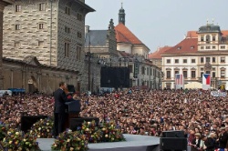 Date: 04/05/2009 Description: President Obama delivers remarks at Hradcany Square in Prague, Czech Republic. © White House Image