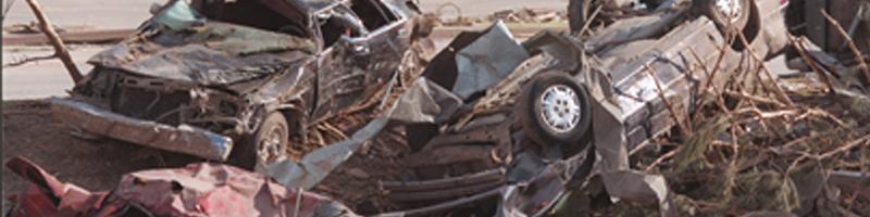 May 3rd, 1999. A pile of cars destroyed from the tornado.