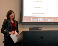 Pam Lackey speaks during the Business Breakthrough event in Atlanta, Ga., held Sept. 26-29, 2011.