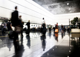 photo of a busy airport terminal