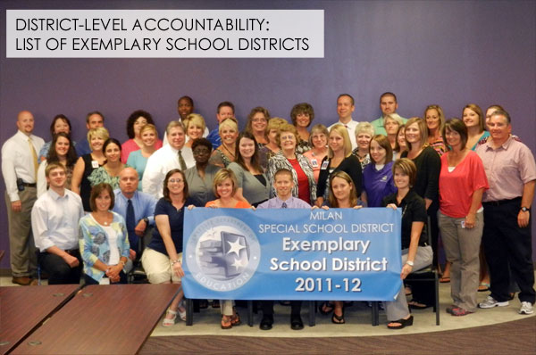 List of Exemplary School Districts