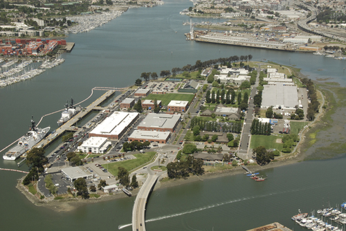 Aerial View of Coast Guard Island