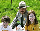 park ranger with students