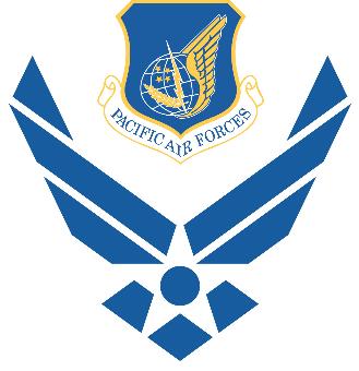 Air Force symbol with cradled PACAF shield
