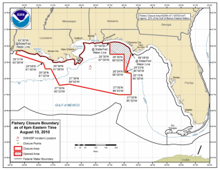 Map of Gulf Waters