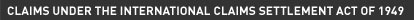 Claims Under the International Claims Settlement Act of 1949