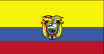 Flag of Ecuador is three horizontal bands of yellow - top, double width - blue, and red with the coat of arms superimposed at the center of the flag. 2004.