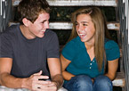 Teens laughing