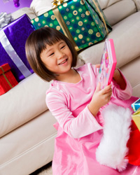 Photo: A child playing with a toy.