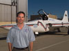 NASA aerospace engineer Ed Haering and the Shaped Sonic Boom Demonstrator aircraft.