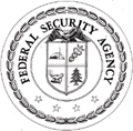 Logo of the Social Security Board as part of the Federal Security Agency from 1939–1946