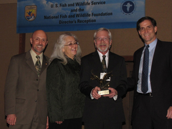 Winner of the Miltary Conservation Partner Award , Umatilla Chemical Depot and Bryan Arrroyo, AD Fisheries and Habitat Conservation 