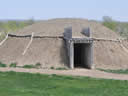 Mandan ceremonial house at the recreated Mandan Village at Fort Abraham Lincoln State Park