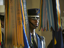 United States Joint Color Guard presents the American flag to open the event.