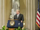 Former Solictor Ted Olson speaks at the Justice Department's 9/11 Commemoration Ceremony in the Great Hall of the Department of Justice.