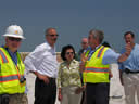 Officials directly involved with the clean up at West End Beach, Dauphin Island AL, explain their roles and current clean-up status to Attorney General Holder and Assistant Attorney General Moreno.