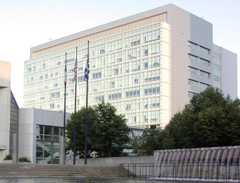 Exterior of the Neal Smith Federal Building in Des Moines, Iowa