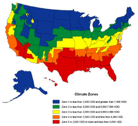AIA Climate Zones — RECS 1978-2005